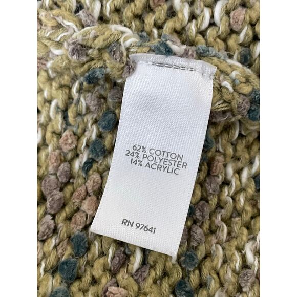 J. Jill Open Front Chunky Knit Cardigan Multicolor Speckled‎ Sweater Women's XS - Picture 6 of 12